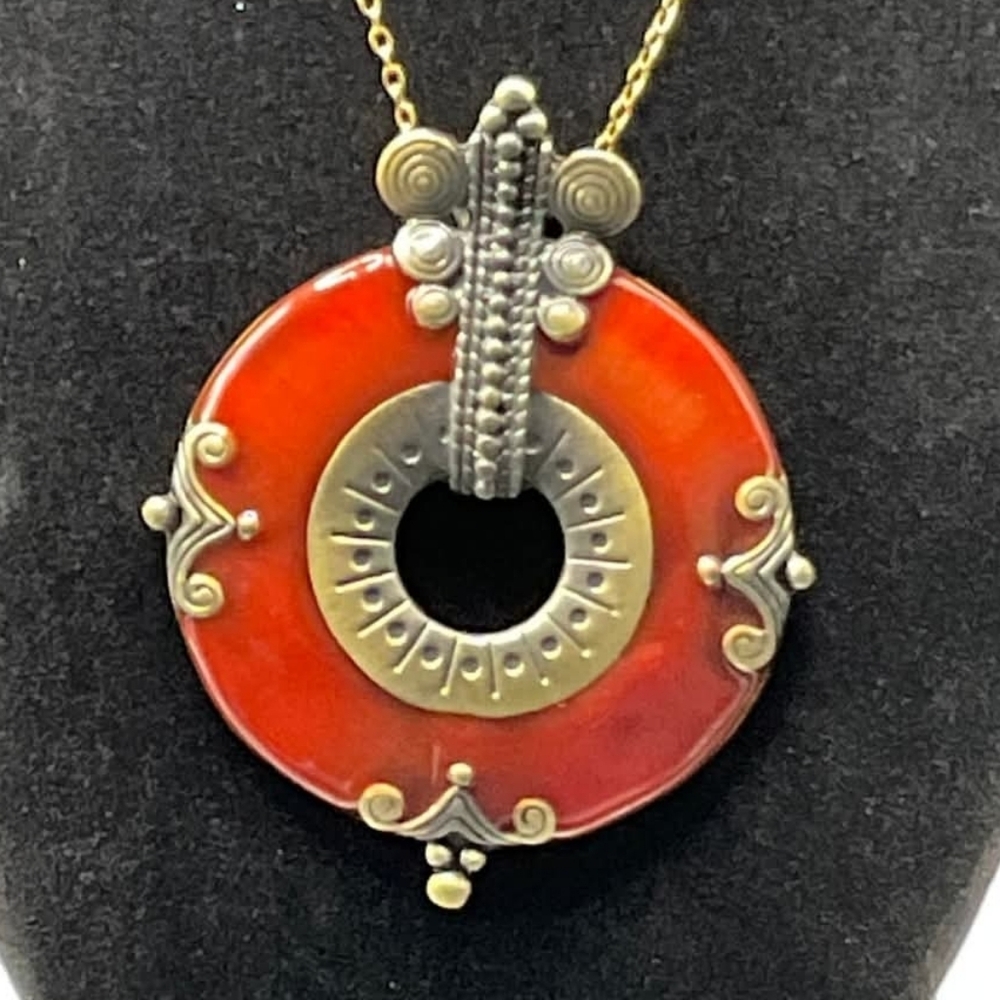 Elegant Red Pendant Necklace